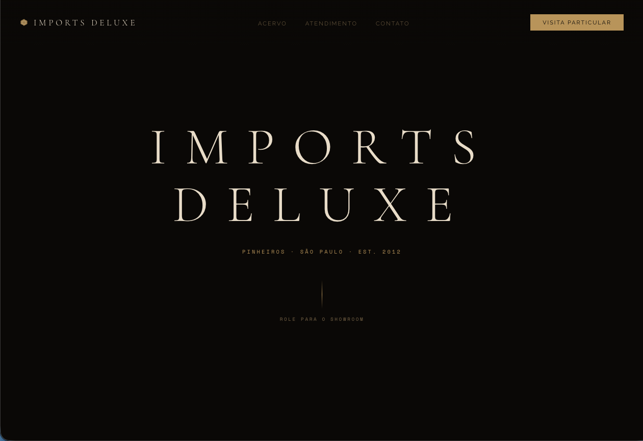 Prévia do projeto Imports Deluxe
