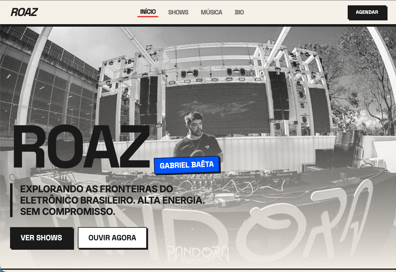 Prévia do projeto Roaz Music